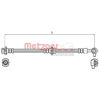 Metzger Bremsschlauch vorne links Nissan X-Trail 1