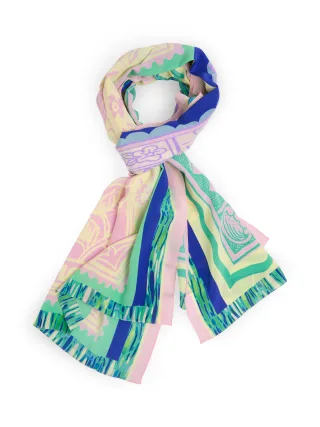 Marc Cain Collections - Bedruckter Seidenschal pink tulle - Gr. - OS