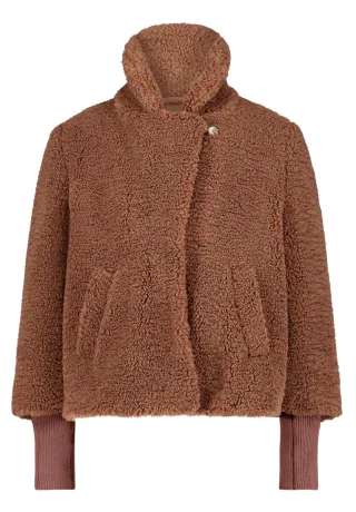 Betty Barclay - Kurze Teddy-Jacke braun - Gr. - 36