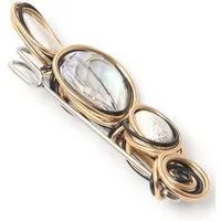 Firetti Brosche Schmuck Geschenk Ansteckschmuck tricolor, mit Glasstein