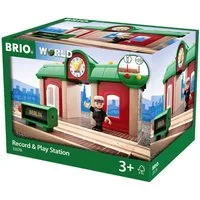 BRIO® Spielzeugeisenbahn-Gebäude World Eisenbahn Gebäude Sprechender Bahnhof 3 Teile 33578