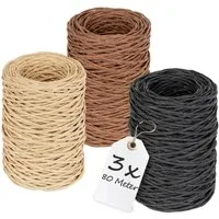 ECENCE Bindedraht 3x Papierdraht Blumenbindedraht Set Basteldraht