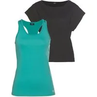 H.I.S Trainingsshirt 2-tlg. Shirt & Top (Spar-Set, 2-tlg) Kurzarm, bequeme Passform, sportlich, atmungsaktives Material