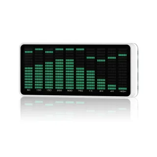 AK1016 Music Spectrum Dual-Power Port Multi-Band LED Display Adjustable Audio Spectrum Analyzer with 3.5mm AUX Input