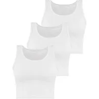 Janice Tanktop 3 x Damen crop Top Namlea Kurzes Tanktop aus Baumwolle