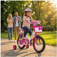 Actionbikes Motors Kinderfahrrad Daisy Fahrrad für Mädchen inkl. Trinkflasche und Korb, 1 Gang, (Kinderfahrrad ab 3 Jahre, Fahrrad Kinder, Kinderfahrrad 20 Zoll)