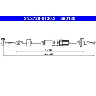 ATE Kupplungsseil VW Golf 3 Vento