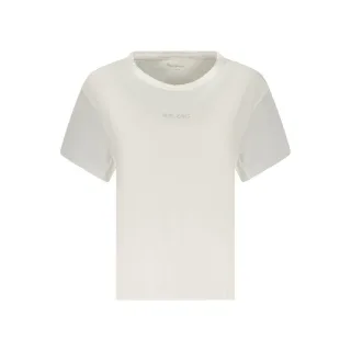 Pepe Jeans Weißes Baumwoll-T-Shirt für Damen