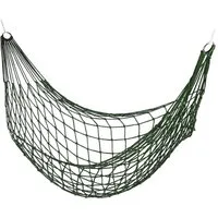 relaxdays Hängematte Netzhängematte für 1 Person, grün