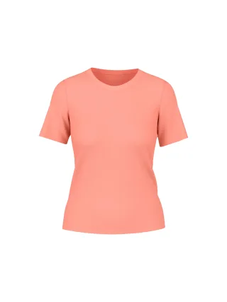 Marc Cain Sports - Geripptes T-Shirt candlelight peach - Gr. - 42