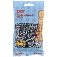 Hama Bügelperlen Hama Bügelperlen – Silber, Midi 5 mm (1000 Stk)