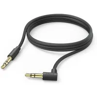 Hama Aux Kabel, 3,5 mm Klinke, 90° Winkelstecker, 2,0 m, Schwarz Audio-Kabel, 3,5-mm-Klinke, (200 cm)