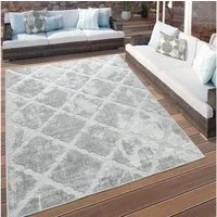 Paco Home Teppich Stilo 859, rechteckig, Höhe: 12 mm, Hoch-Tief-Struktur, In- und Outdoor geeignet, Wohnzimmer