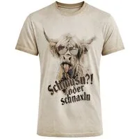 Hangowear Trachtenshirt Trachtenshirt Herren - MISCHA - beige