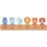 goki Wandgarderobe Kindergarderobe Tierfreunde (Set, 1 St., 1), 6 Haken mit versch. Tiermotiven