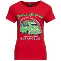 QueenKerosin Print-Shirt Los Angeles (1-tlg) mit Oldtimer-Print