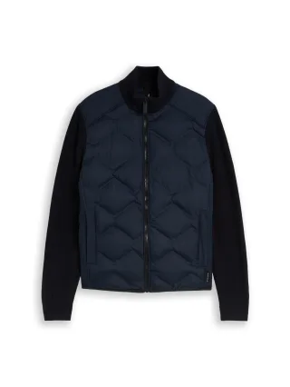 Tom Tailor - Hybrid Steppjacke mit Strick-Details sky captain blue - Gr. - M