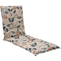 GO-DE Liegenauflage XIMULI, B 60 x L 190 cm, Creme, Blau, (1 St), für Gartenliegen