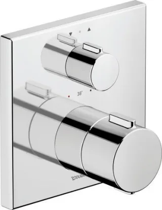 Duravit Thermostatarmaturen Thermostat Unterputz, 2 Verbraucher Chrom Hochglanz 150x94x150 mm - TH42 TH4200013010