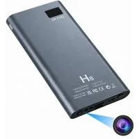 SpionProfi Überwachungskamera 128GB 2k Powerbank Mini Kamera Video Ton Aufnahme Überwachungskamera (Außenbereich, Innenbereich, 1-tlg., Versteckte Kamera Powerbank Spycam Spion Mini Cam mit Nachtsicht)