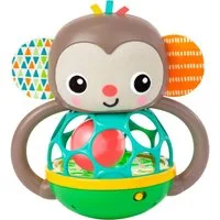 Bright Starts Greifspielzeug Grab & Giggle Monkey™ Multi-Sensory Toy, mit Sound