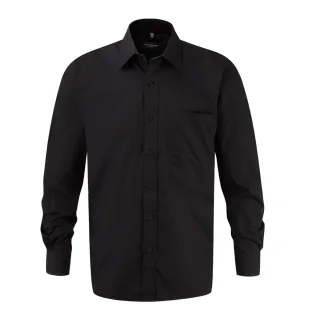 Russell Collection - Hemd für Herren Langärmlig (Schwarz)