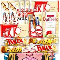 Candy & Bar Süßigkeit Weiße Schoko Mix Box, Geschenk für Schoko Fans, Candy & Bar®