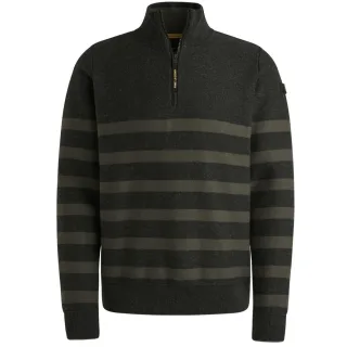 PME Legend - Pullover mit Reißverschluss am Hals schwarz - Gr. - XXL