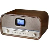 Soundmaster DAB970BR Retro Kompaktanlage Stereo DAB+ CD Player MP3 USB Bluetooth Microanlage (DAB+, UKW-RDS, 30 W, Digitalradio, CD-Player, DAB+, Retro, Nostalgieradio, Bluetooth)