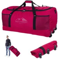 Southwest Bound Reisetasche Trolley faltbar Reisetrolley XXL Tauchtasche leicht, 90 L 80 cm Light Weight Sportgepäck leicht groß + Koffergurt