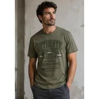 Man's World T-Shirt Kurzarm, lässige Passform, bedrucktes Design, Rundhals