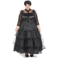 JADEO Kostüm Gothic-Kleid für Damen Plus Size schwarz