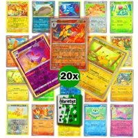 Varietyz Sammelkarte 20 Reverse Holos Glitzer Selten - 20 Pokemon Karten Deutsch Original