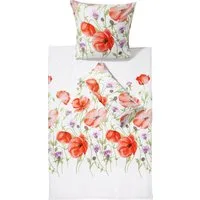 Erwin Müller Bettwäsche Bettwäsche, Mako-Satin, Mako-Satin Blumen/Motiv: Mohnblume