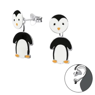 Pinguin Ohrringe aus 925 Silber