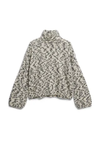 Armedangels - MOHAIR BLEND DOTS KNIT SWEATER oatmilk-black - Gr. - L