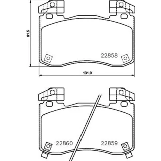 Hella Bremsbel?ge vorne GENESIS G70 Kia Stinger 8DB355039-451