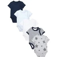 TupTam Kurzarmwickelbody TupTam Baby Jungen Kurzarm Wickelbody Baumwolle Body 5er Set