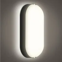 Clanmacy Deckenleuchte LED Feuchtraumleuchte IP54 Badlampe 15w Ovalleuchte Kellerleuchte 1x