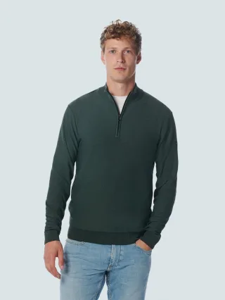 No Excess - Pullover Half Zip 2 Coloured Jacquard steel - Gr. - XXL