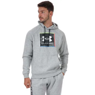 UA Rival Fleece Graphic Under Armour Kapuzenpullover für Männer in Grau