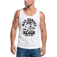 Neverless Tanktop Herren Tank-Top Hot Sunset Beach Surfbord Sommer Urlaub Muskelshirt mit Print