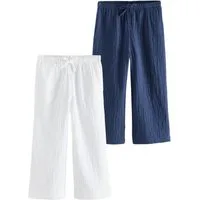 Next Dehnbund-Hose 2er-Pack Hosen mit weitem Bein (2-tlg)