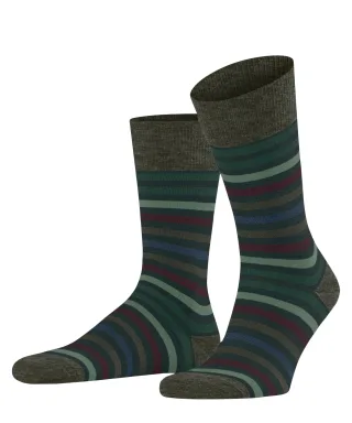 FALKE - FALKE Tinted Stripe Herren wald - Gr. - 44.5