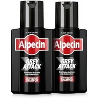 Alpecin Haarshampoo Grey Attack Coffein & Color Shampoo, 2-tlg., Graduelle Haarverdunkelung