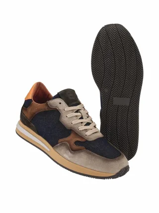 Mey & Edlich Herren Galao-Sneaker Blau 75 % Leder, 25 % Textil