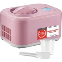 TZS FIRST AUSTRIA Eismaschine 1L, 100W, Kompressor & Kühlhaltefunktion, 60-Min Eis, 8-Std Joghurt, 1 l, 100 W, entnehmbarer 1L Eisbehälter, Eismaschine, inkl. Messbecher, Spatel