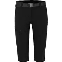Bergson Outdoorhose BARLEE Capri (slim) Damen 3/4 Wanderhose, vielseitig, pflegeleicht, Normalgrößen, schwarz