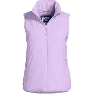 Leichte verstaubare Steppweste, Damen,  Lila, Nylon-Mischung, by Lands' End