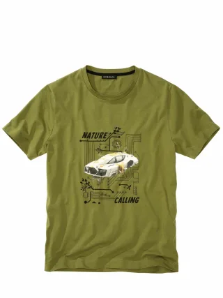Mey & Edlich Herren Nature-Calling-Shirt Grün 100 % Baumwolle